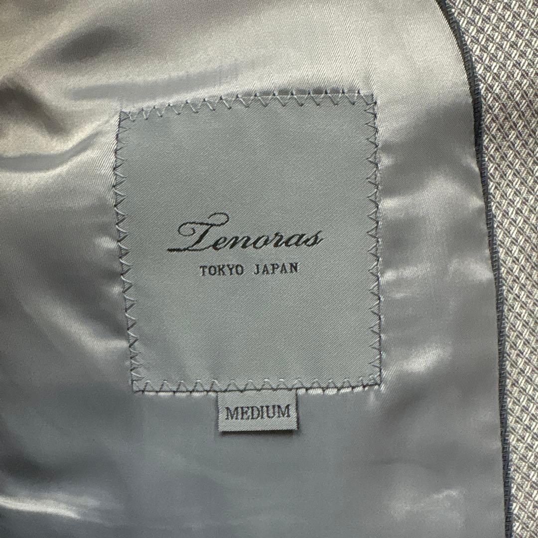【美品】TENORAS スリーピーススーツ　ライトグレー M