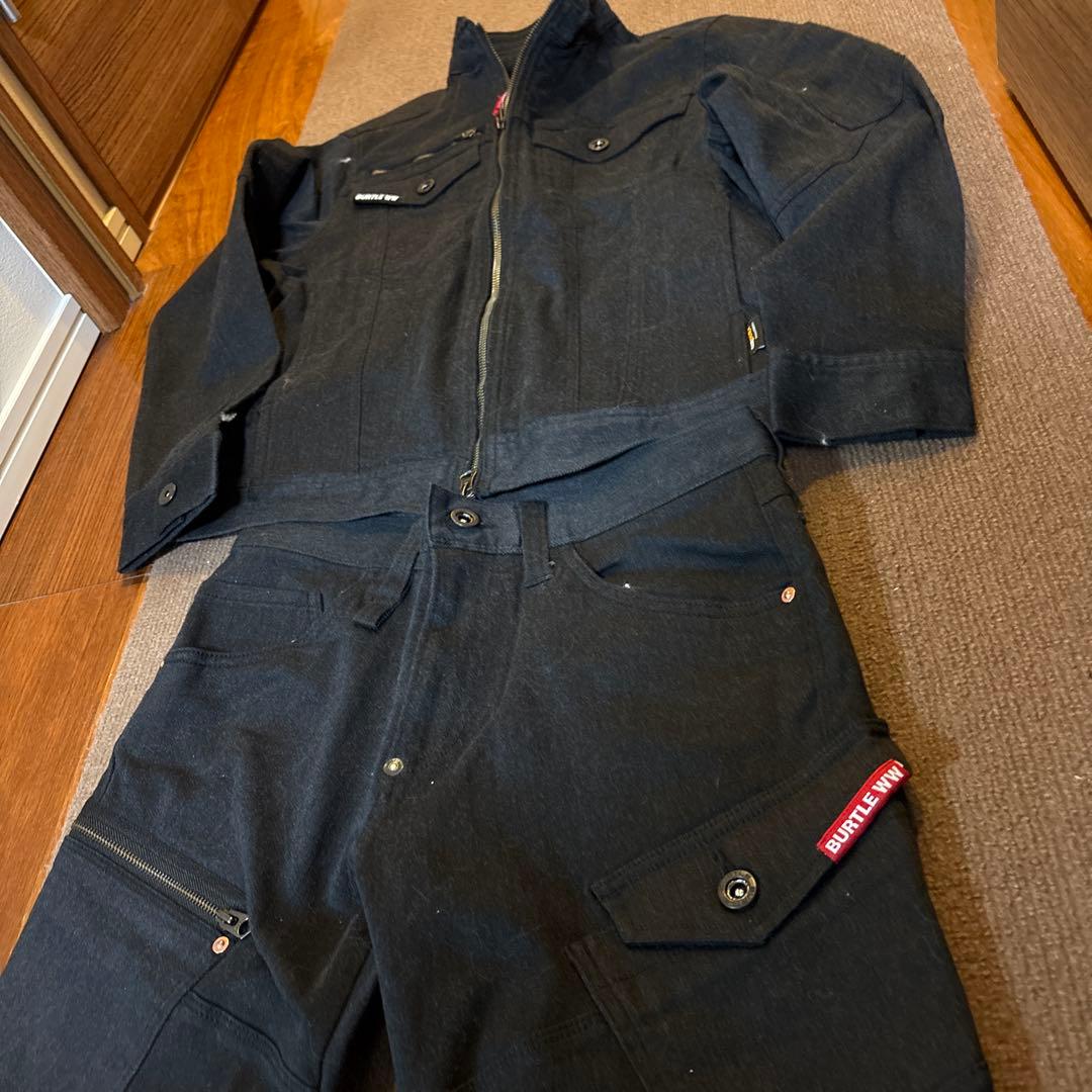 未使用 バートル 作業着 上下 5001 5002 男女兼用 ストームブラックS