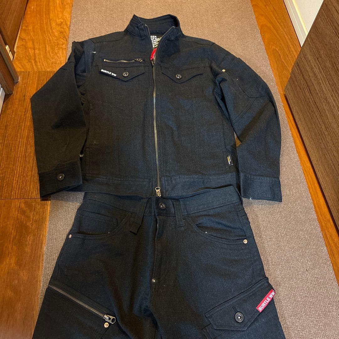 未使用 バートル 作業着 上下 5001 5002 男女兼用 ストームブラックS