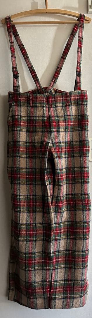 R&D.M.Co- オールドマンズテーラー タータンチェック サスペンダーパンツ