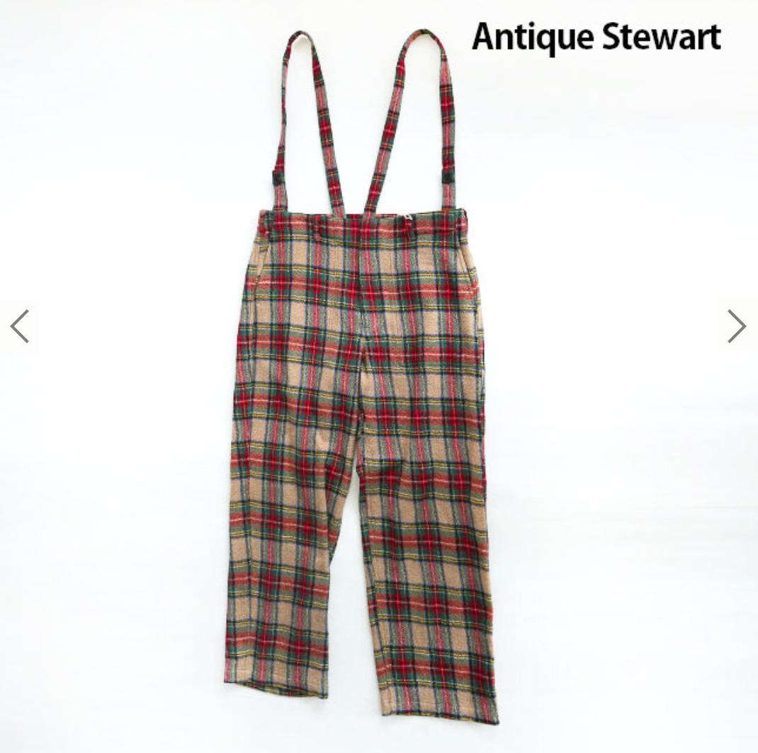 R&D.M.Co- オールドマンズテーラー タータンチェック サスペンダーパンツ