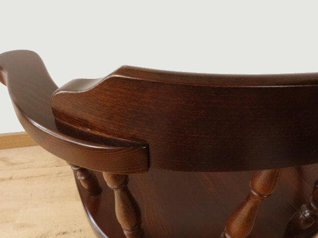 飛騨産業　キツツキ　穂高　アームチェアー①　イス　椅子　 木製　再塗装済ＵＳＥＤ