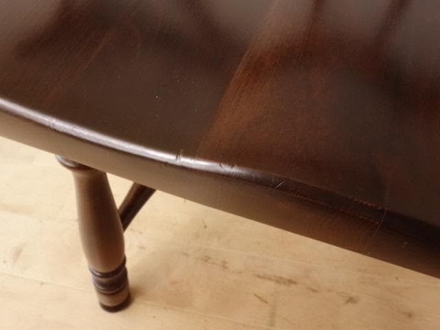 飛騨産業　キツツキ　穂高　アームチェアー①　イス　椅子　 木製　再塗装済ＵＳＥＤ