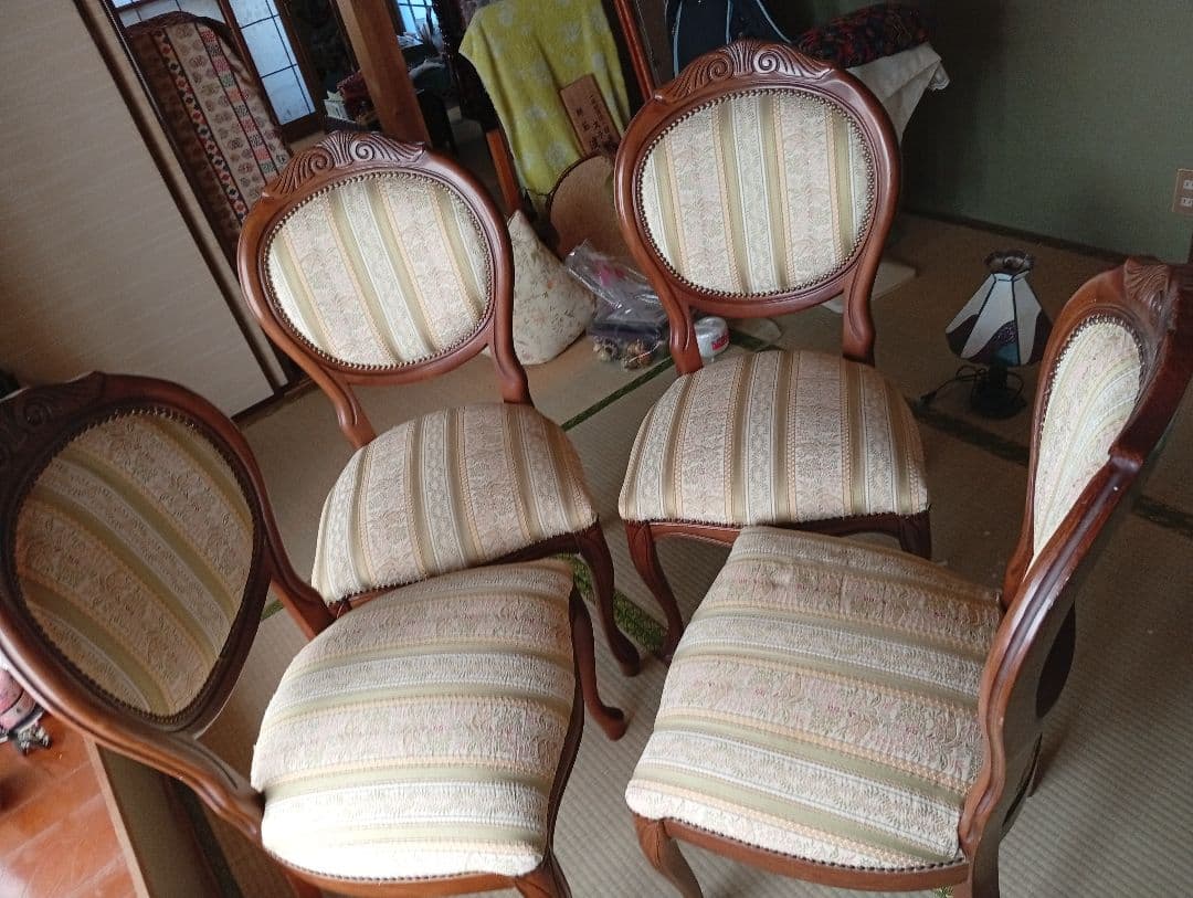 クラシックスタイル ダイニングチェア 4脚セット