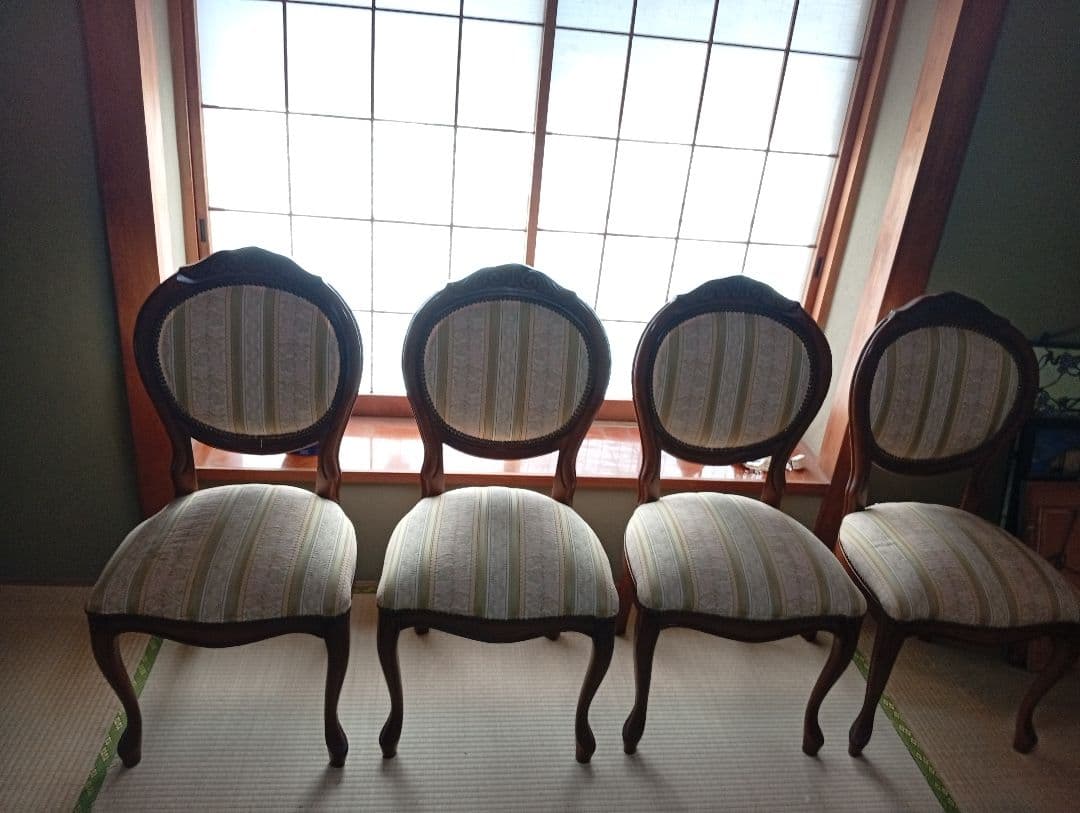 クラシックスタイル ダイニングチェア 4脚セット
