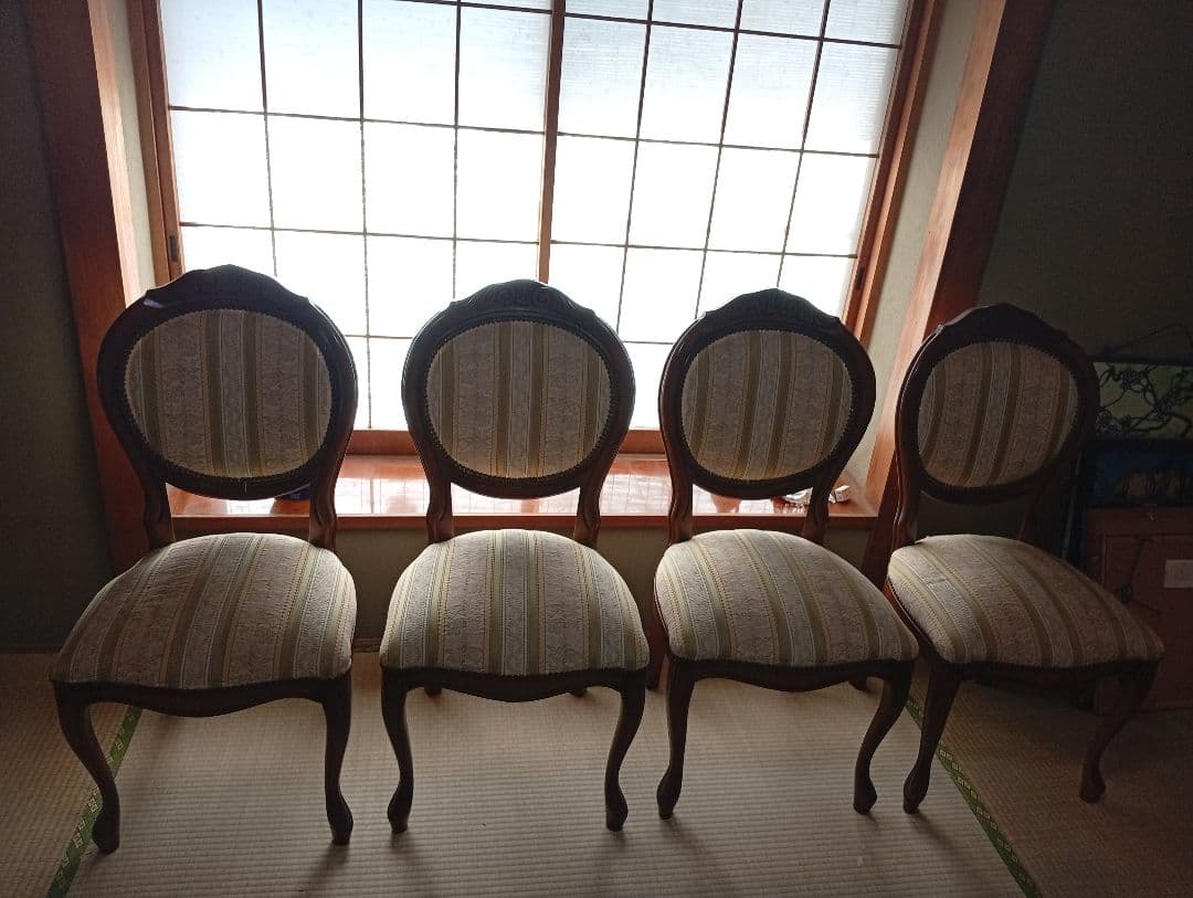 クラシックスタイル ダイニングチェア 4脚セット