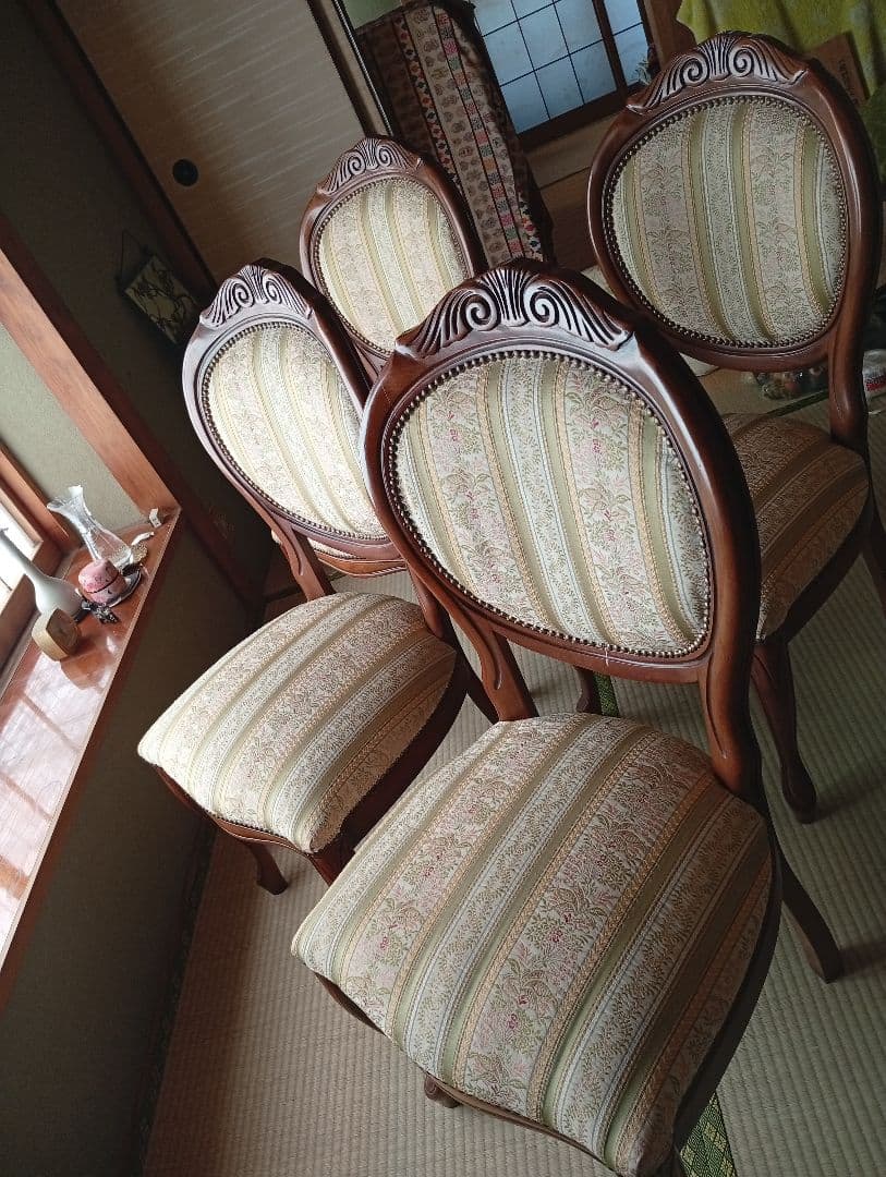 クラシックスタイル ダイニングチェア 4脚セット