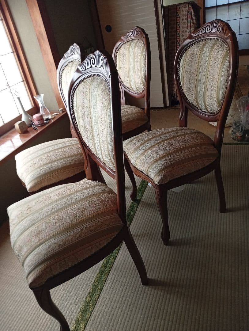 クラシックスタイル ダイニングチェア 4脚セット