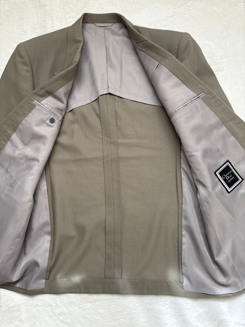 Christian Dior ダブルブレストスーツ ベージュ