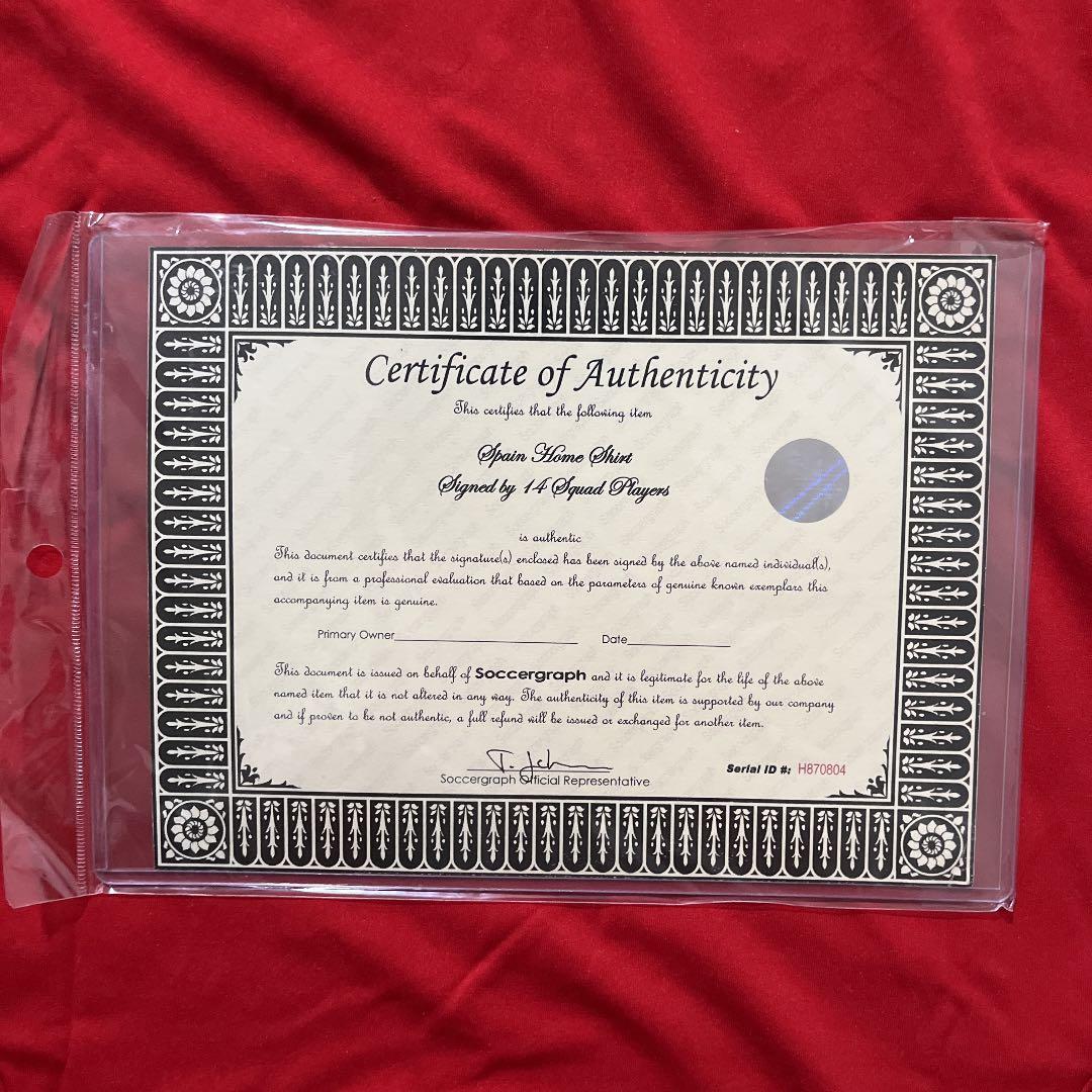 【貴重•レア】ユーロ制覇2008スペイン代表14名直筆サインユニフォーム