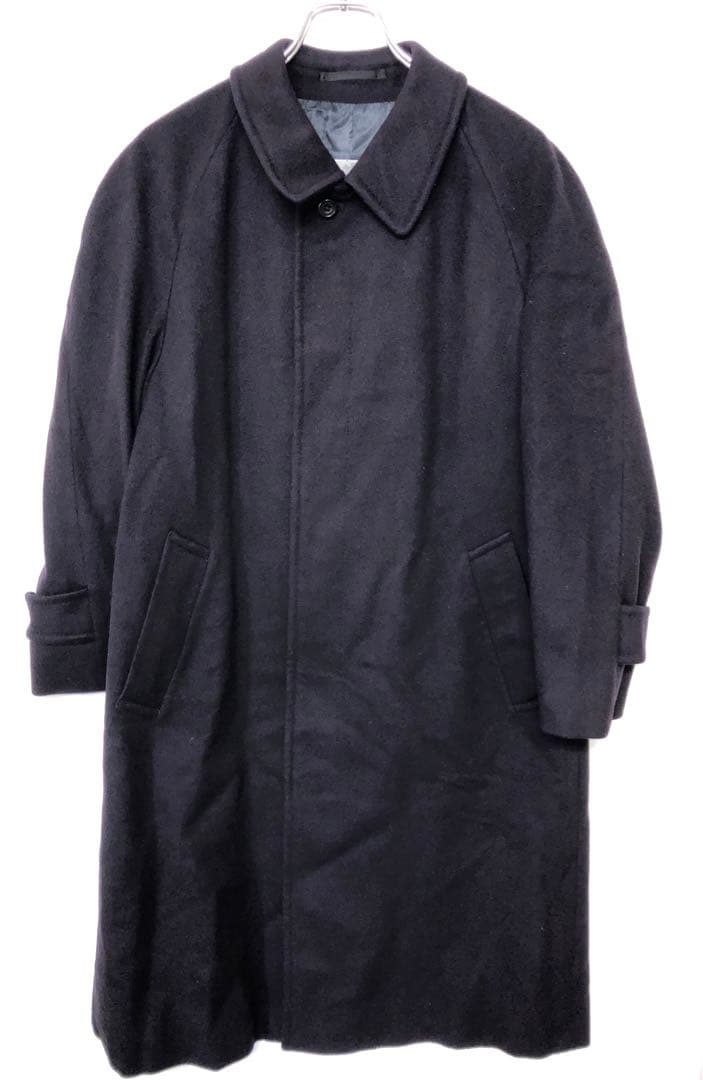 Aquascutum レトロ トラッド古着 カシミヤ100% ステンカラーコート