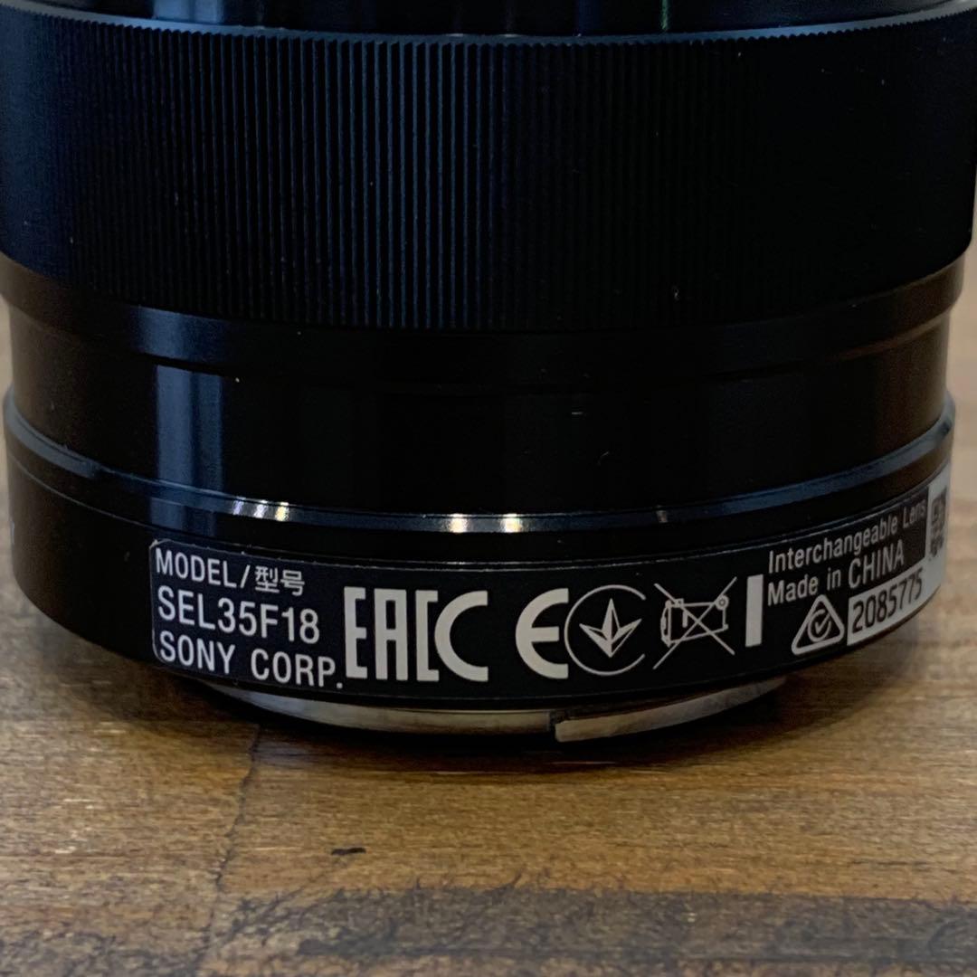 【美品】ソニー SONY単焦点レンズ SEL35F18 純正レンズフード付き