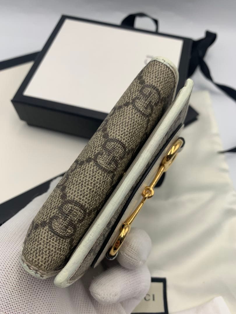 正規品　美品　グッチ財布　グッチホースビット　グッチGGスプリーム グッチレザー