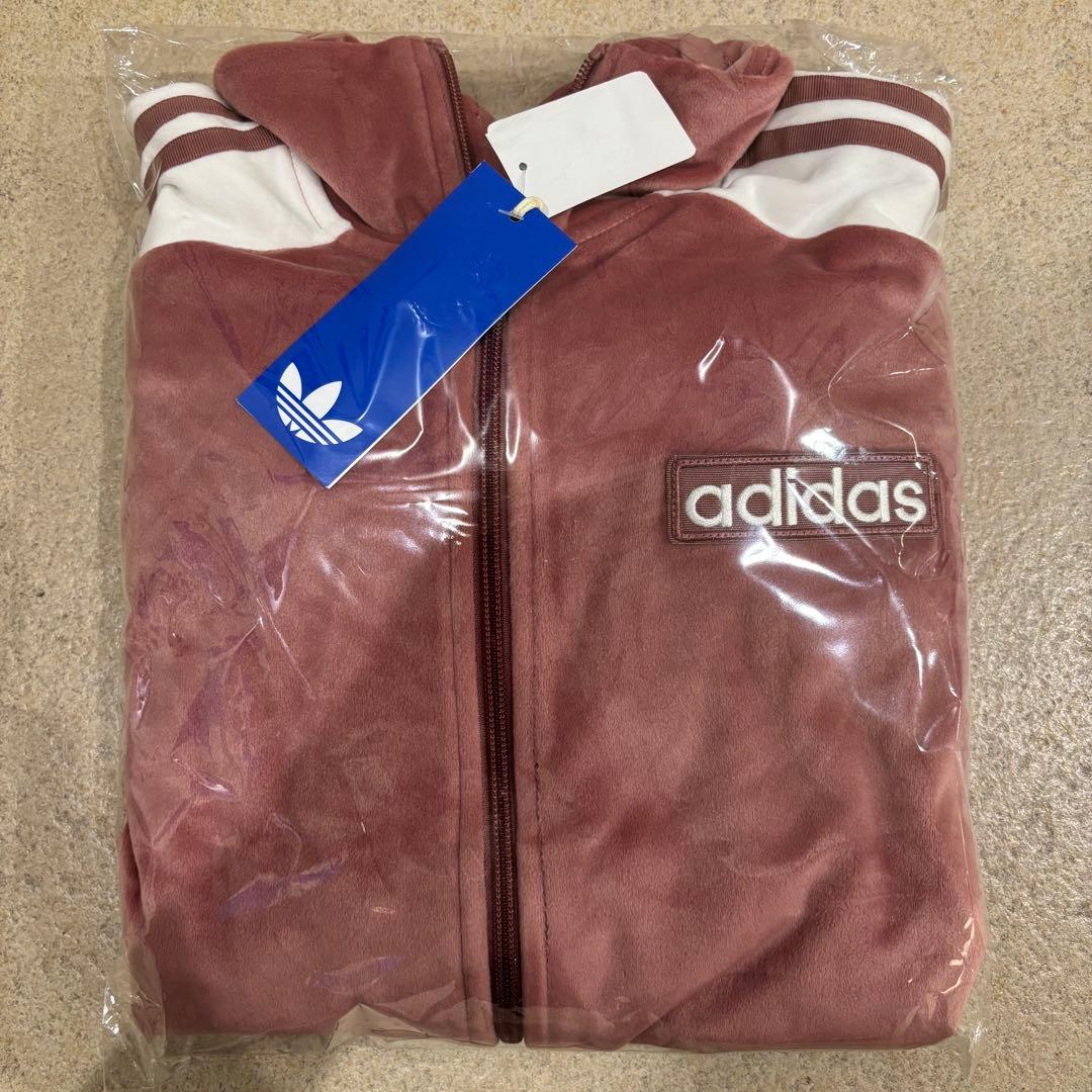 新品M⭐️adidas アディブレイク ベロア トラックトップ ピンク 重盛さと美
