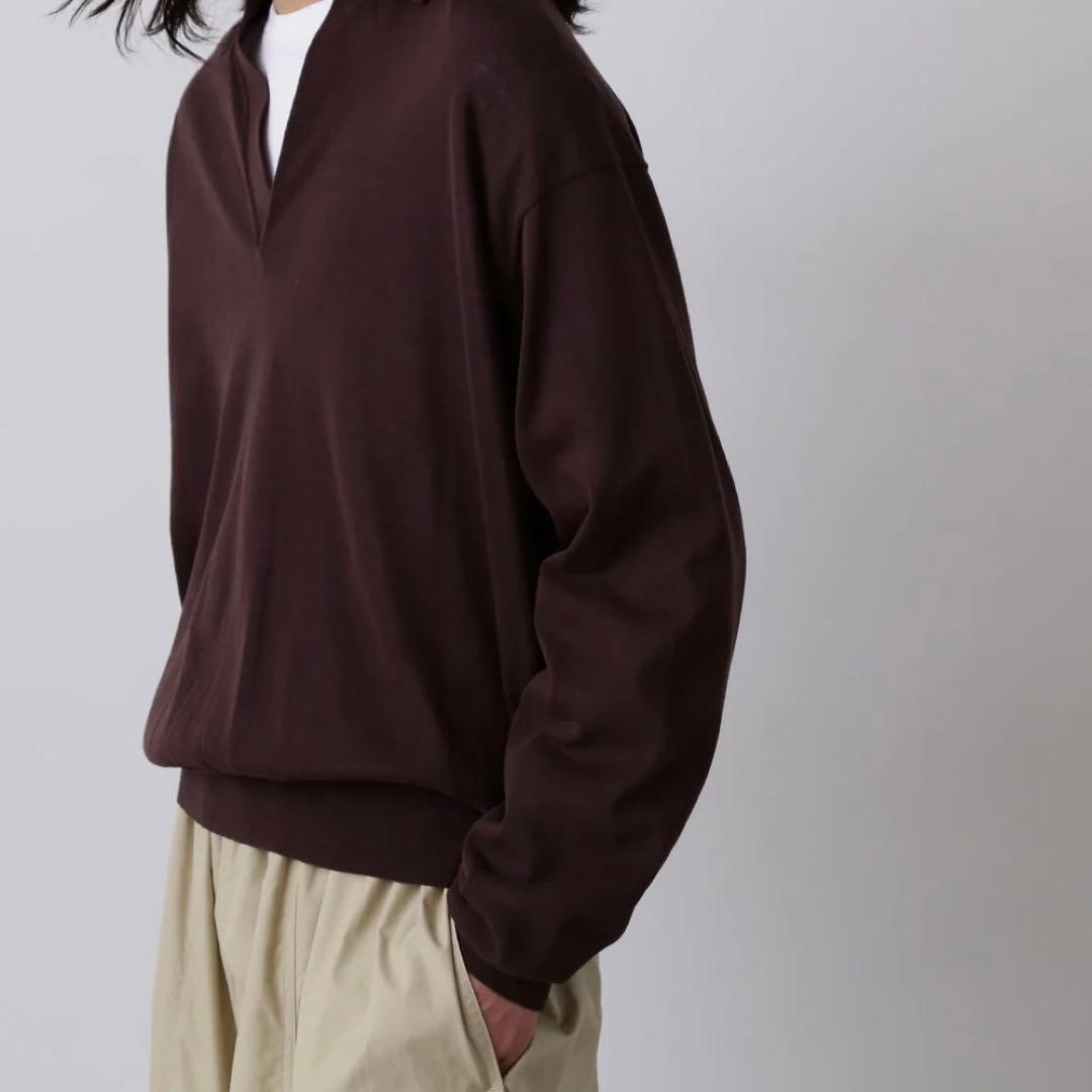 YLEVE シアーリブニットスキッパーポロ