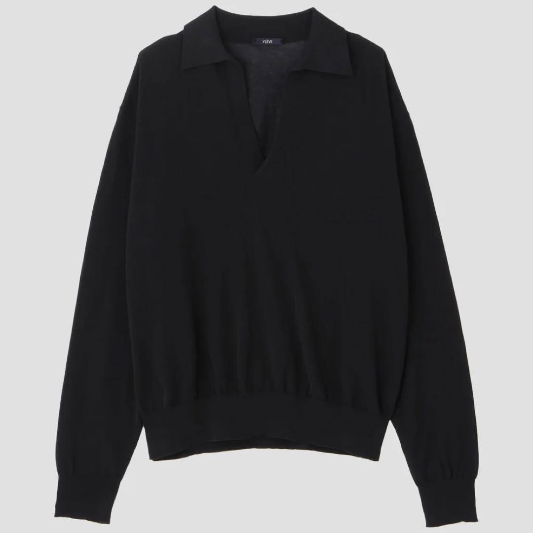 YLEVE シアーリブニットスキッパーポロ