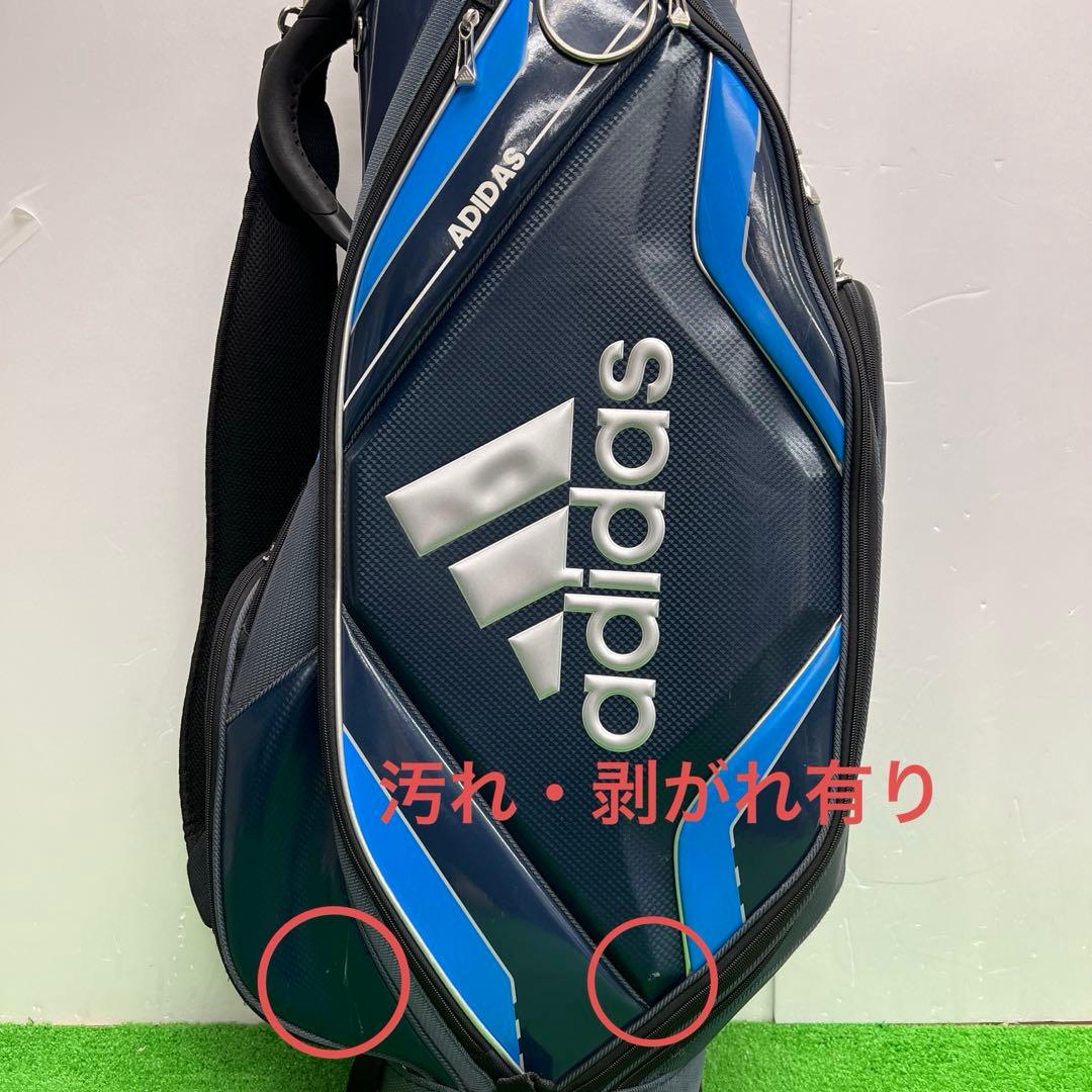 アディダス adidas ゴルフバッグ　8インチ　ブルー　メンズ　中古品