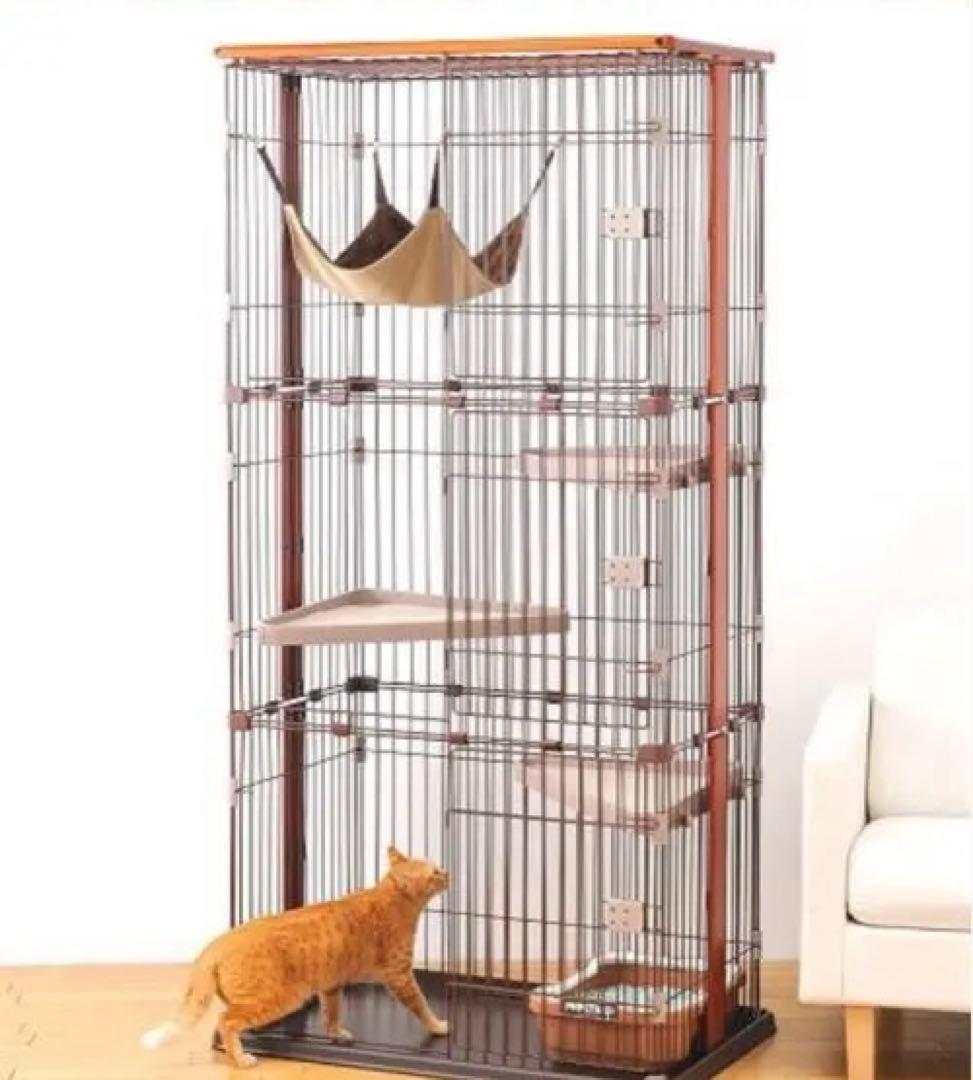 ボンビアルコン　木製　キャットケージ 3段　177cm ウッドワン　猫　ゲージ