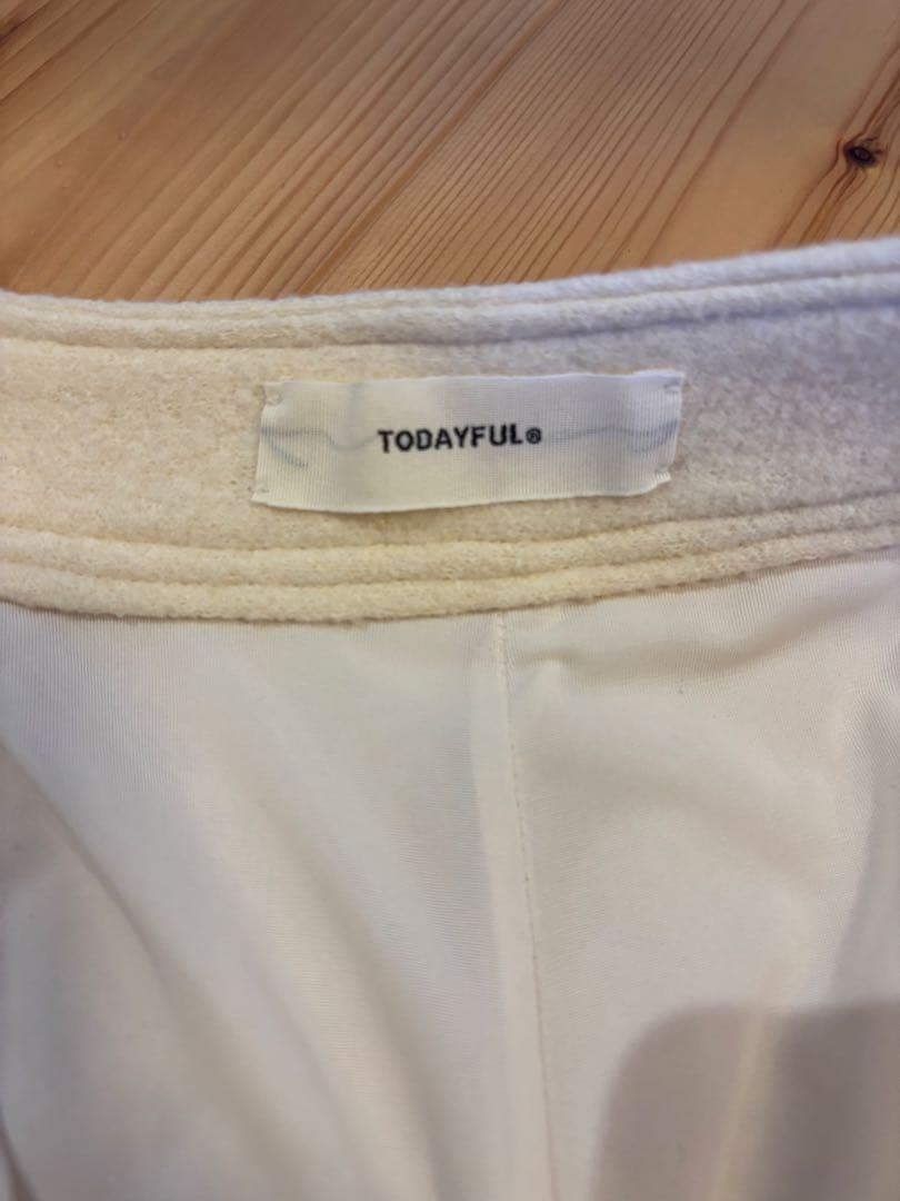美品TODAYFUL ドローストリングウールパンツ アイボリー 38