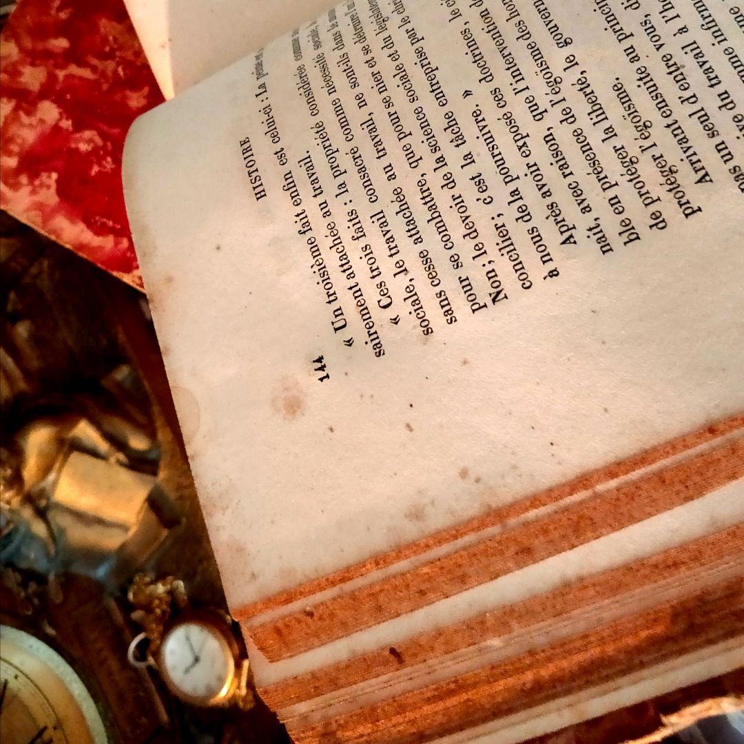 ❤１７０年前❤【フランス・高級アンティーク洋書】４冊セット⭐️革製⭐️希少