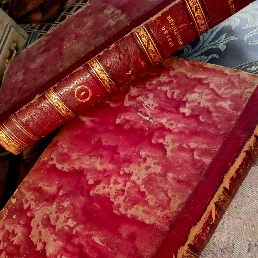 ❤１７０年前❤【フランス・高級アンティーク洋書】４冊セット⭐️革製⭐️希少