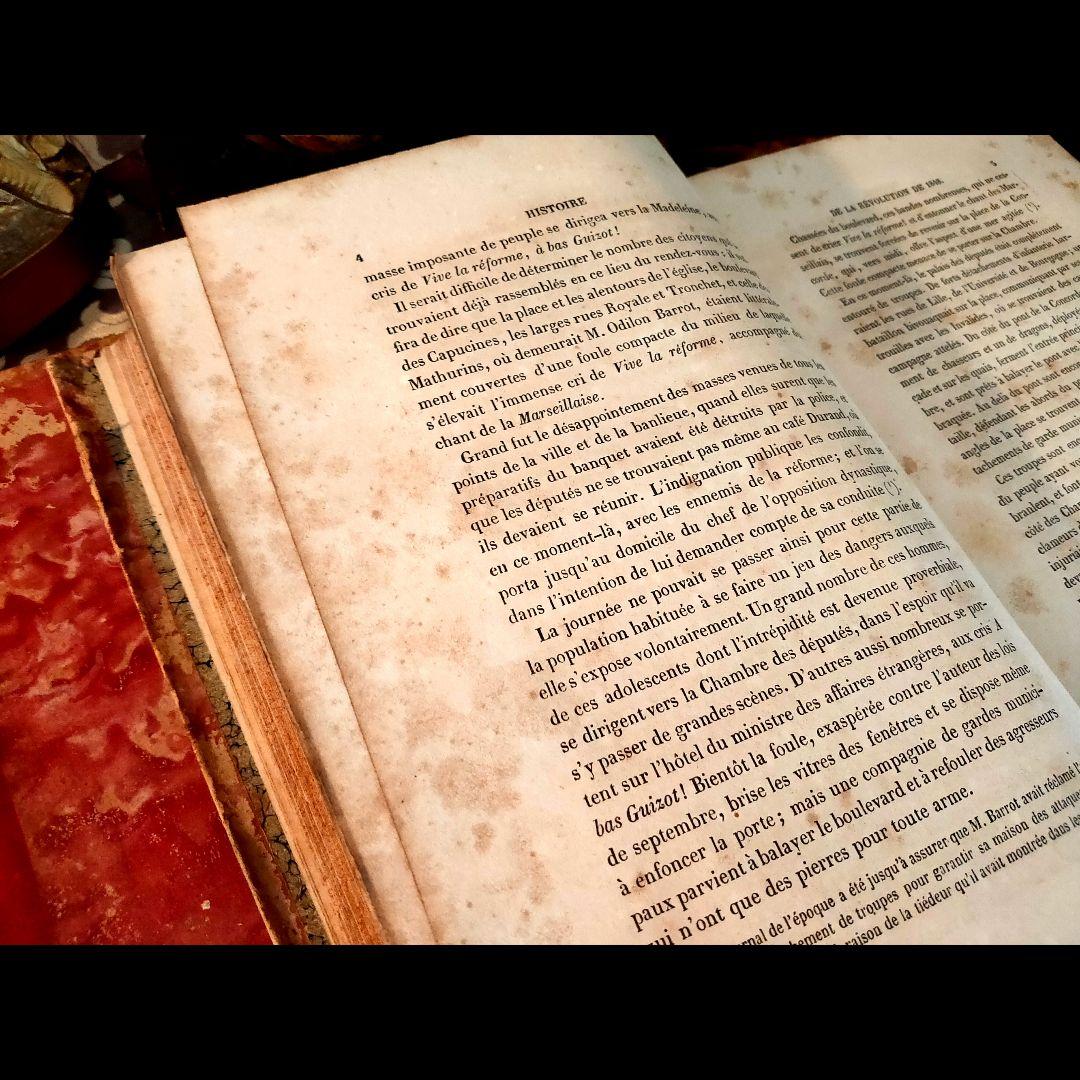 ❤１７０年前❤【フランス・高級アンティーク洋書】４冊セット⭐️革製⭐️希少
