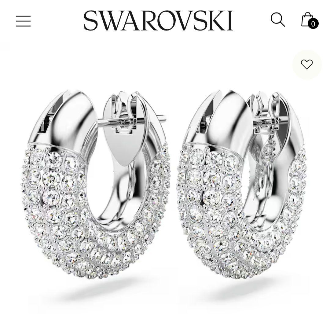 新品 SWAROVSKI Dextera フープピアス スワロフスキー