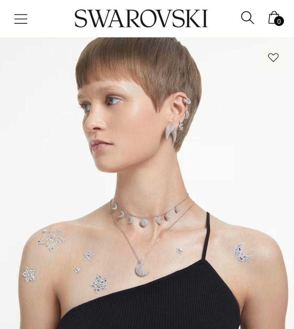新品 SWAROVSKI Dextera フープピアス スワロフスキー