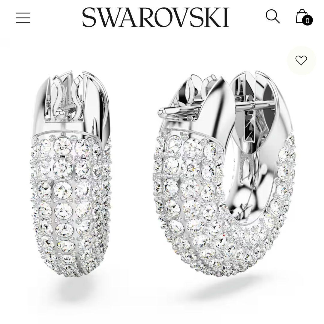 新品 SWAROVSKI Dextera フープピアス スワロフスキー