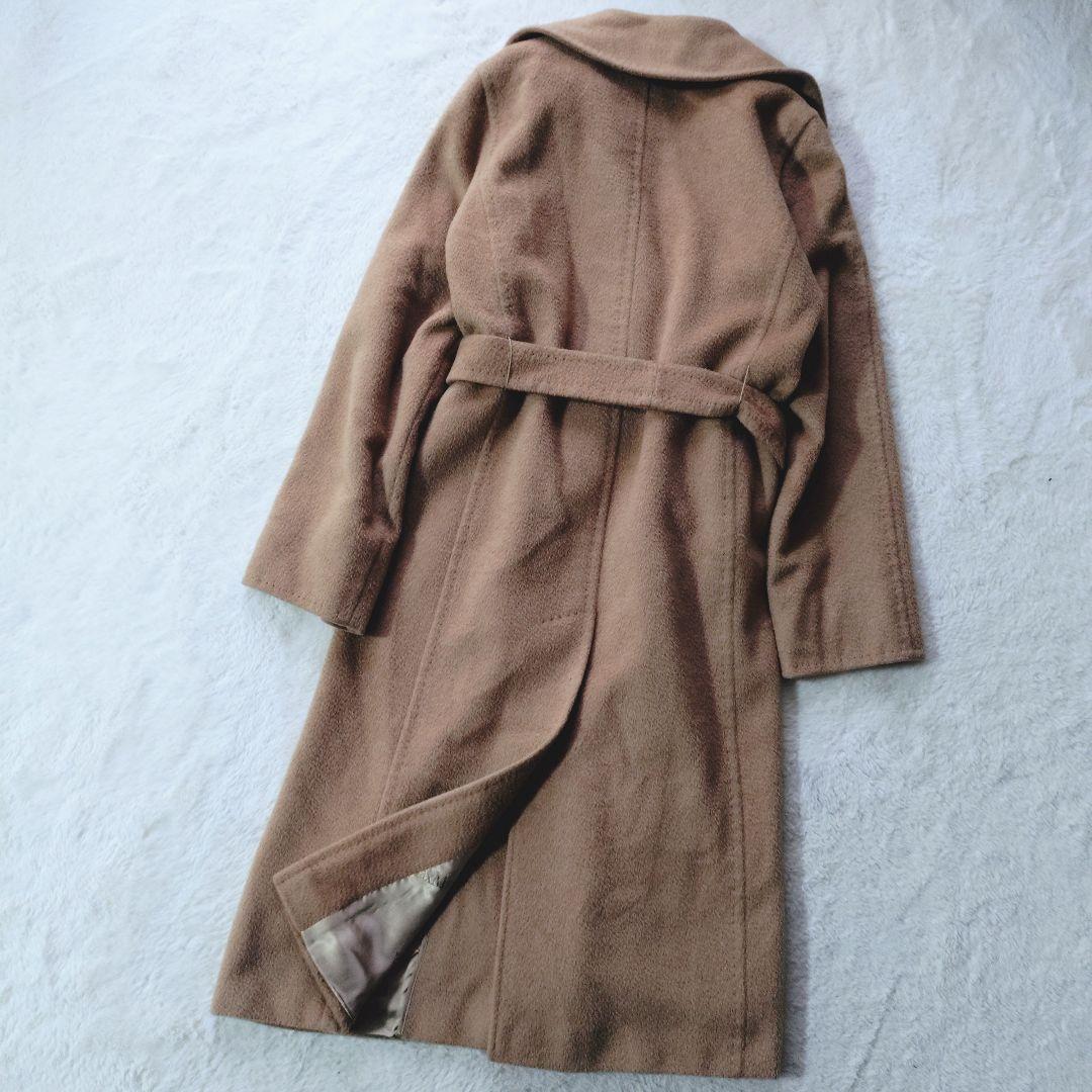 美品MaxMaraマニュエラ ロングコート白タグキャメルカシミヤ100 XS
