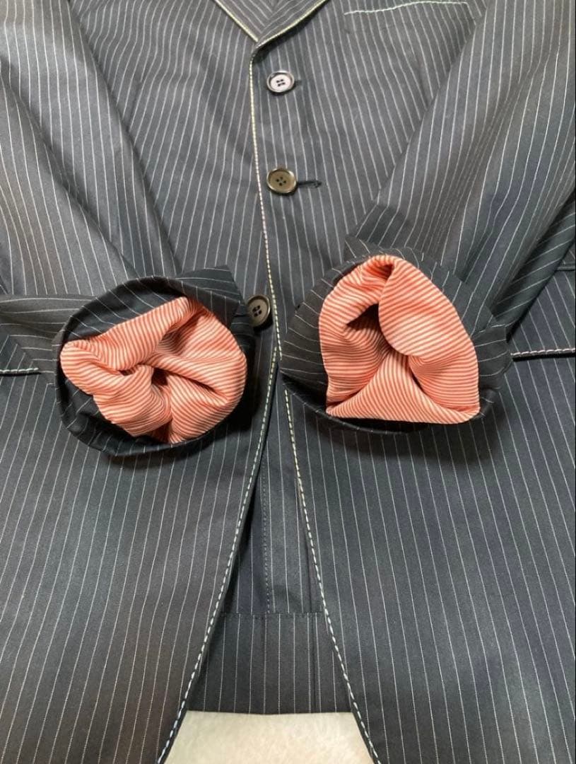 【美品】アールニューボールド マルチストライプ スーツ セットアップ　サイズL