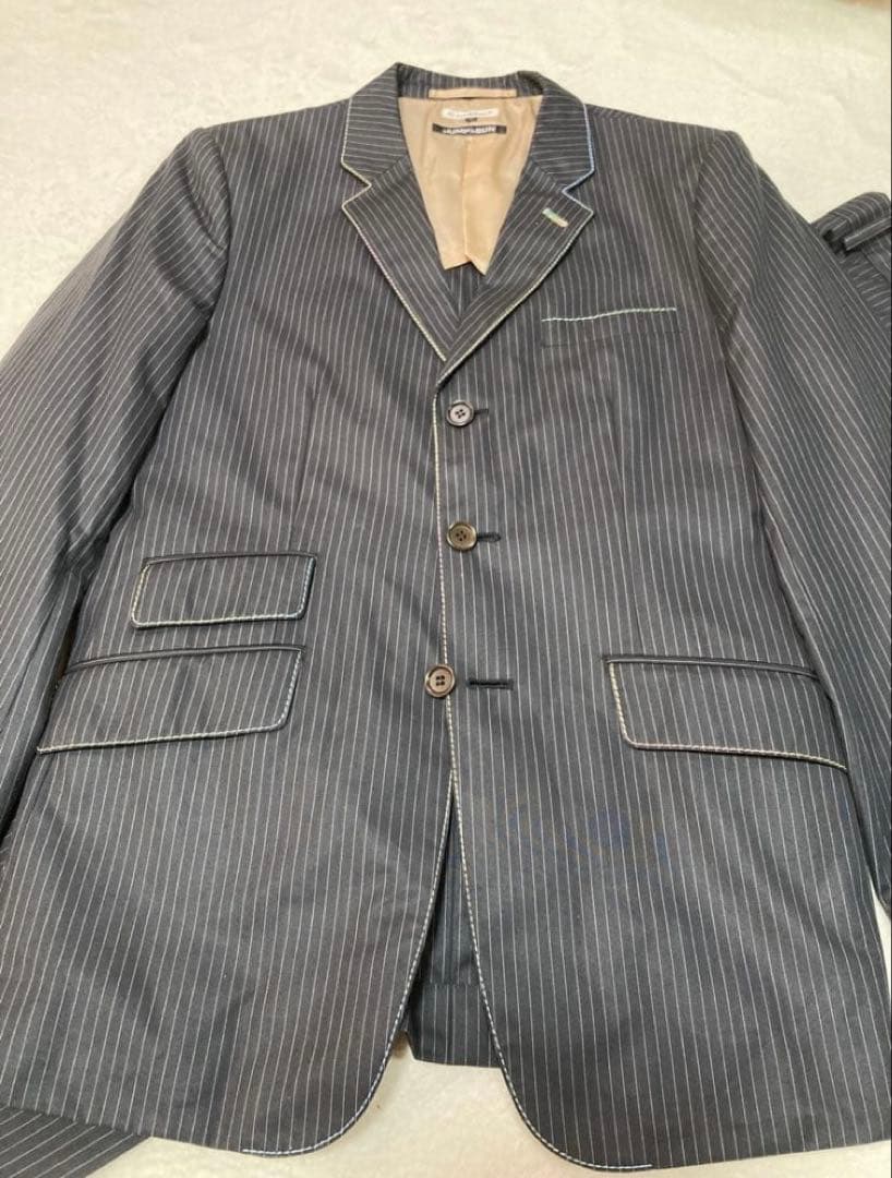 【美品】アールニューボールド マルチストライプ スーツ セットアップ　サイズL