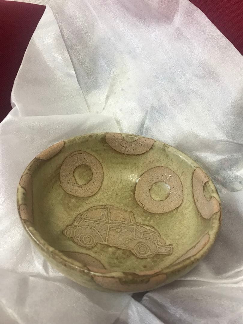 工房十鶴　やちむん　ボウル皿　クルマ