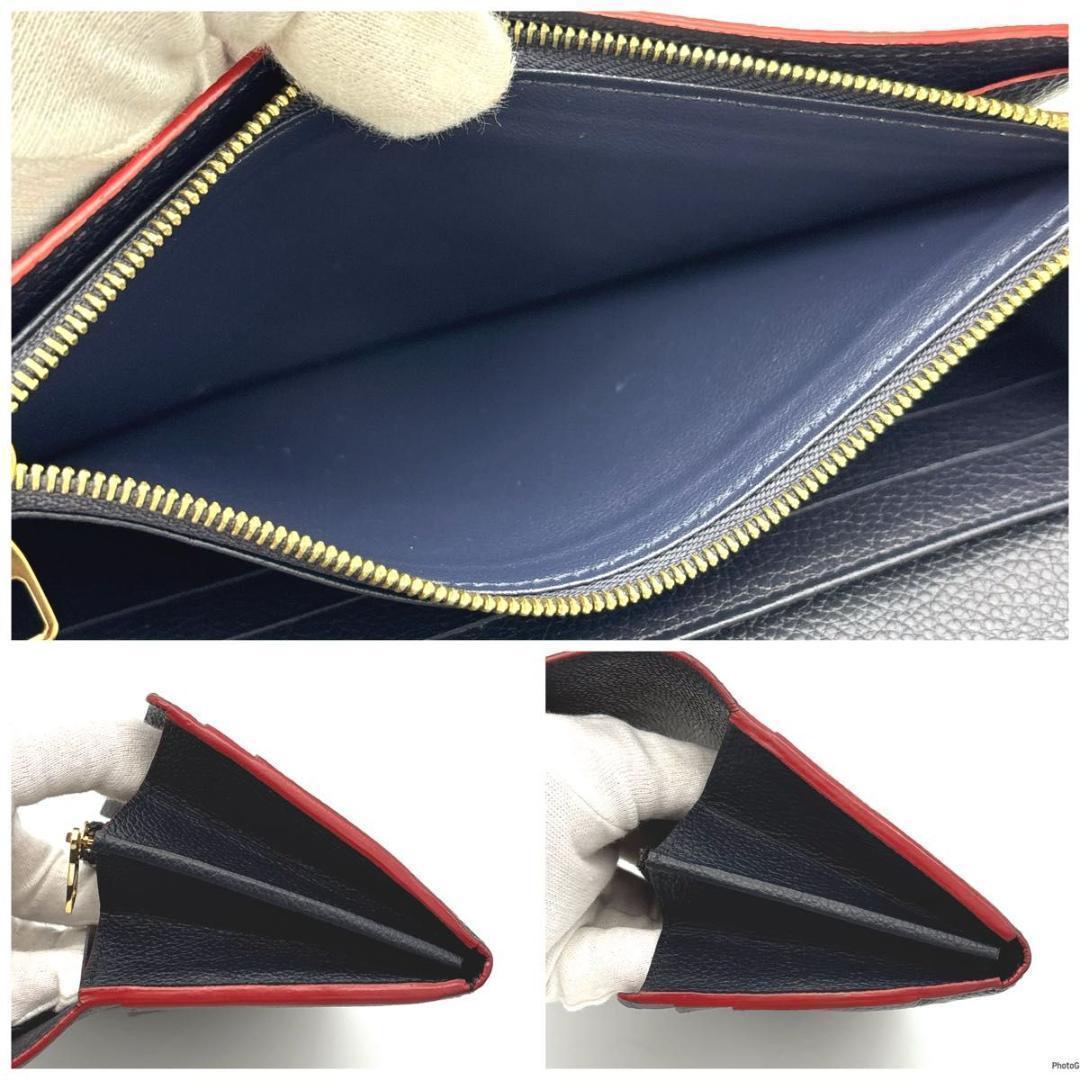 ルイヴィトン ポルトフォイユ サラ アンプラント マリーヌ ネイビー 長財布