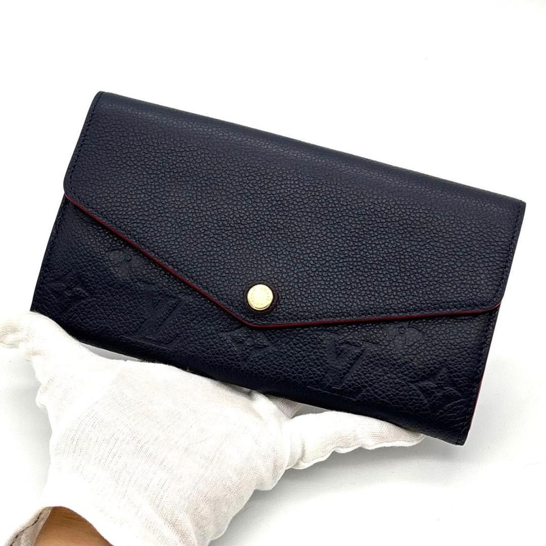 ルイヴィトン ポルトフォイユ サラ アンプラント マリーヌ ネイビー 長財布