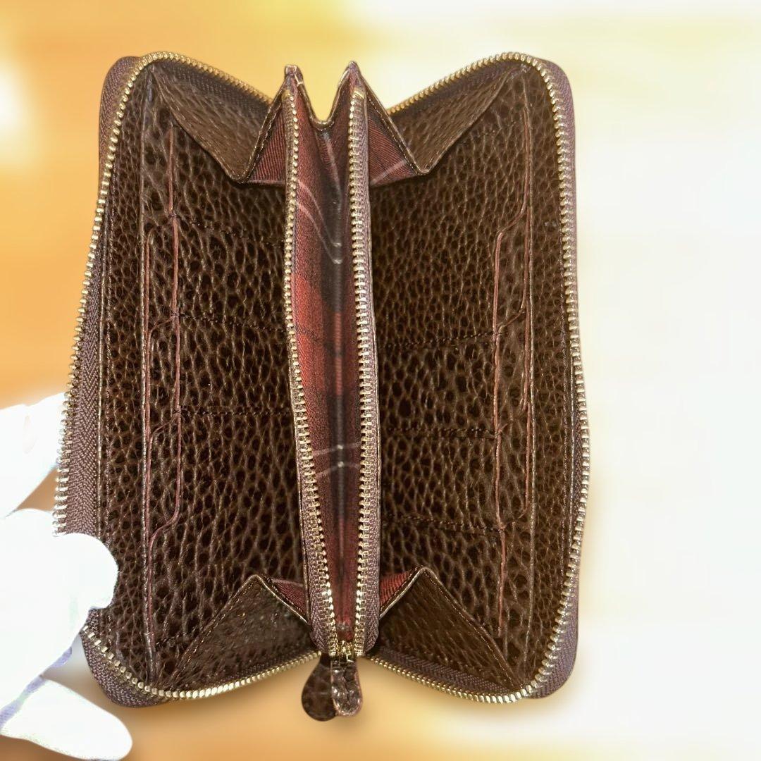 【美品】ガンゾ製ファスナー付き二つ折り財布　激レア