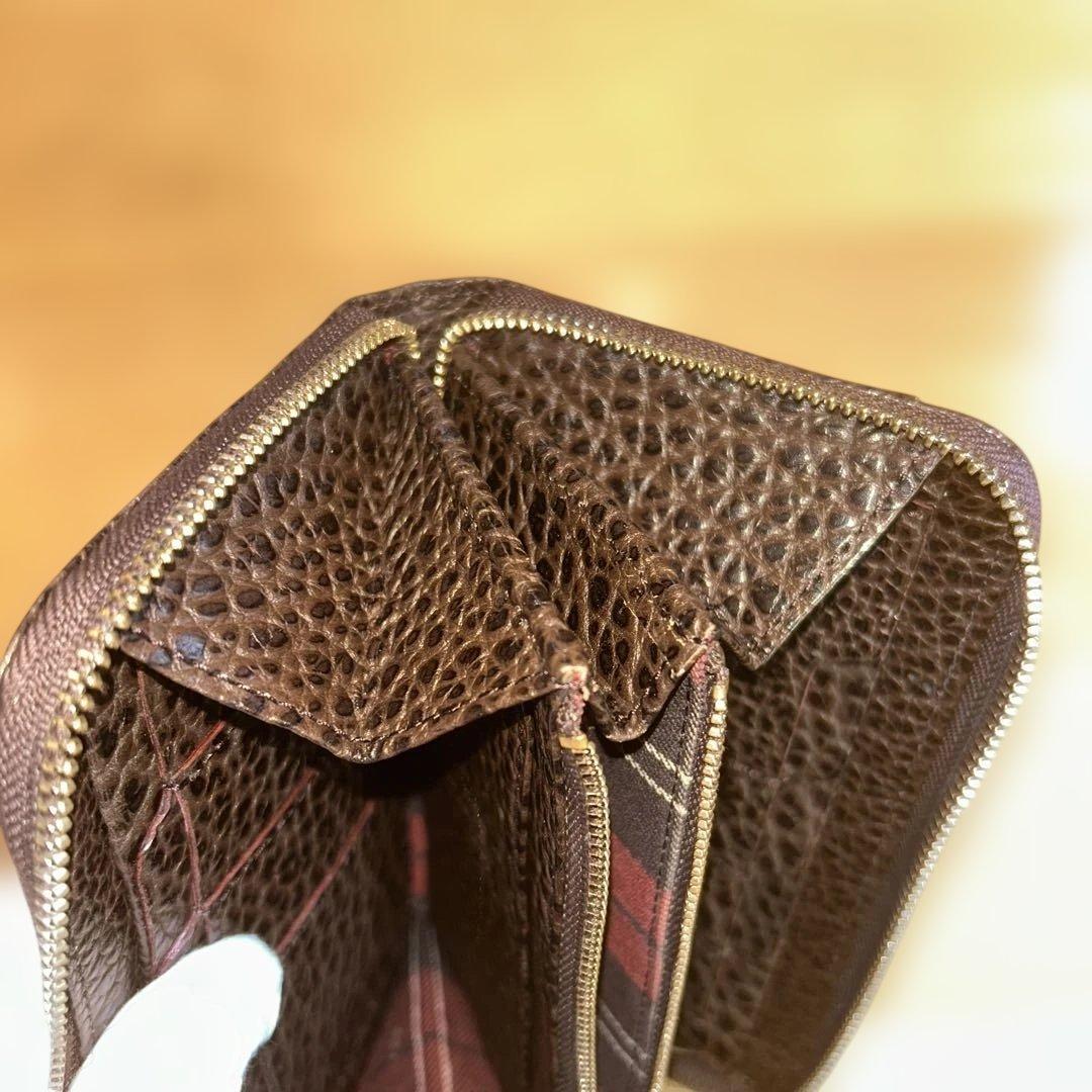 【美品】ガンゾ製ファスナー付き二つ折り財布　激レア