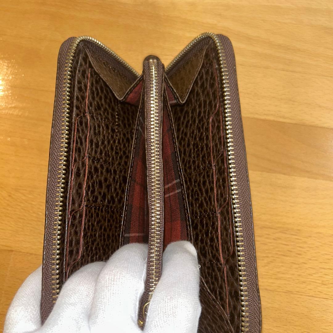 【美品】ガンゾ製ファスナー付き二つ折り財布　激レア