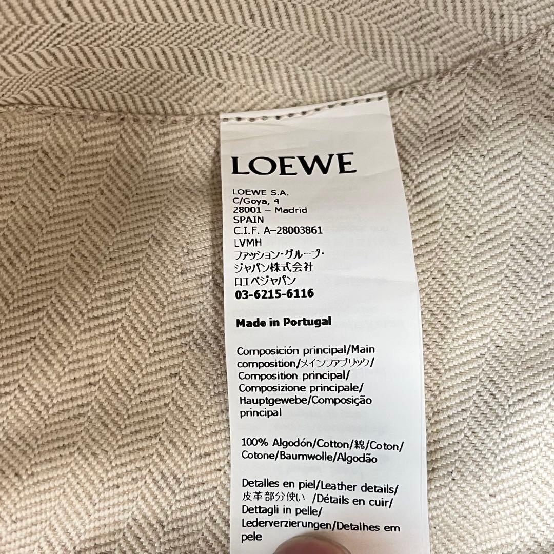 LOEWE バケットハット ベージュ キャンバス