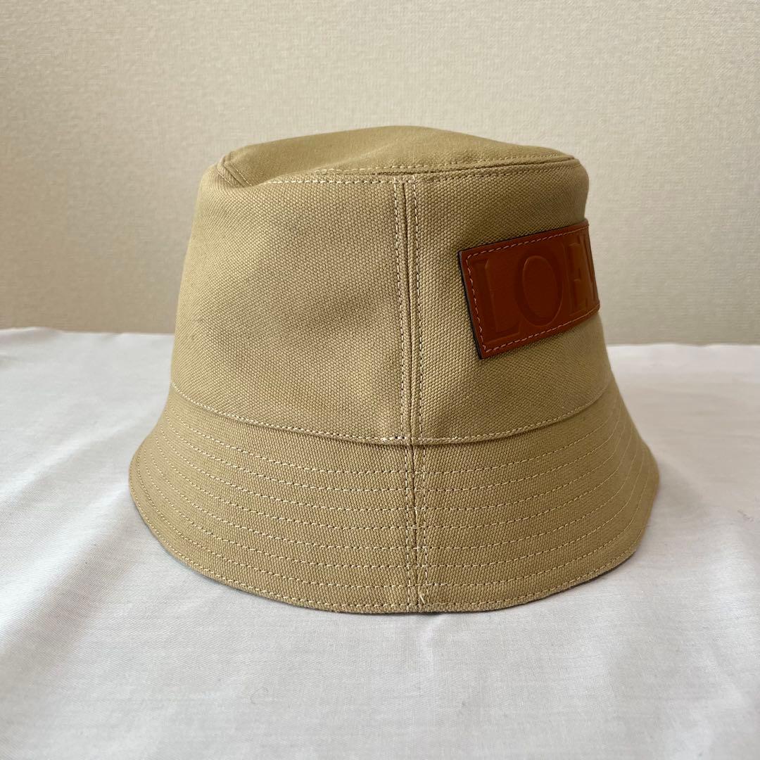 LOEWE バケットハット ベージュ キャンバス