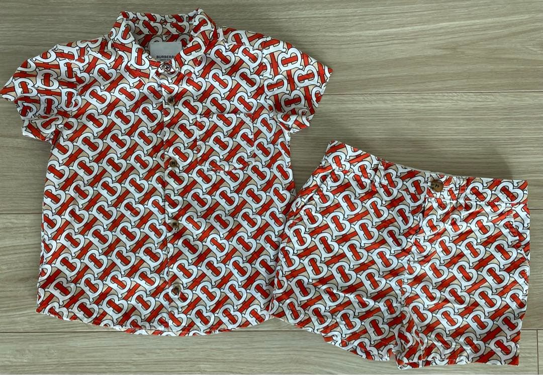 BURBERRY Bロゴパターン 2Y 92cm セットアップ