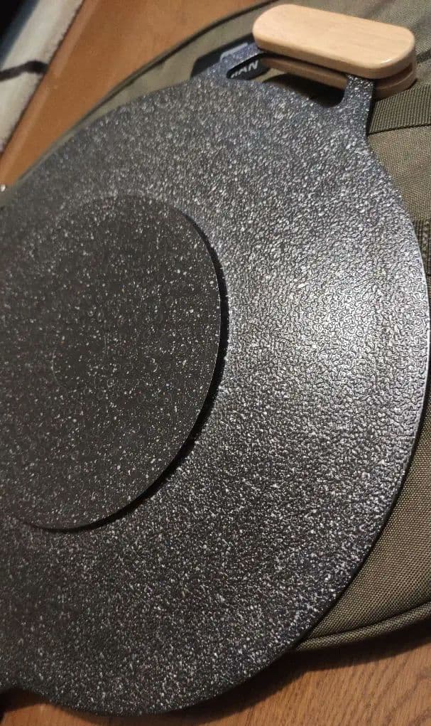 取手、アミ付、五徳／マルチグリドル直径34cm・5mm極厚／厚手1000D生地