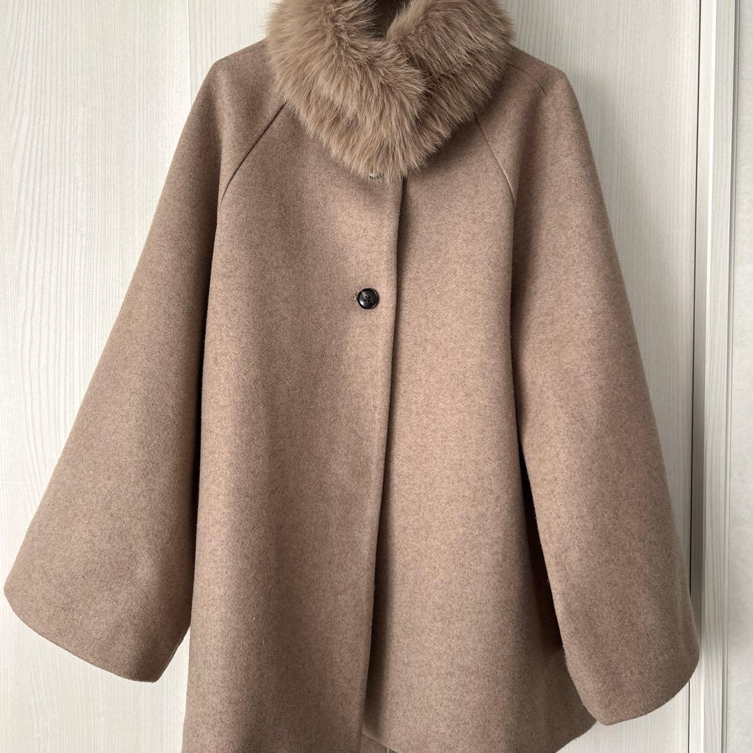 ファー取り外しケープコート