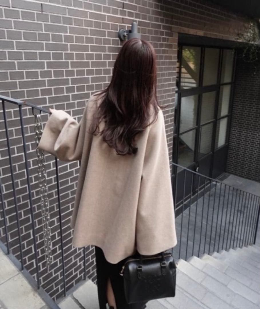 ファー取り外しケープコート