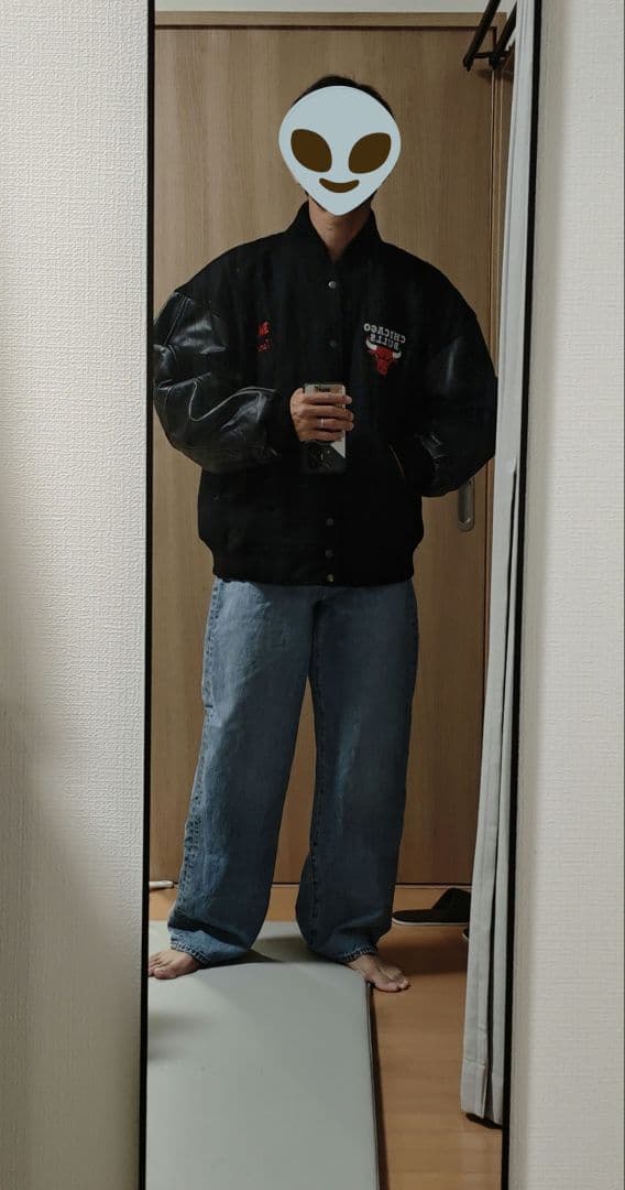 Burk's Bay Chicago Bulls スタジャン XL　袖レザー