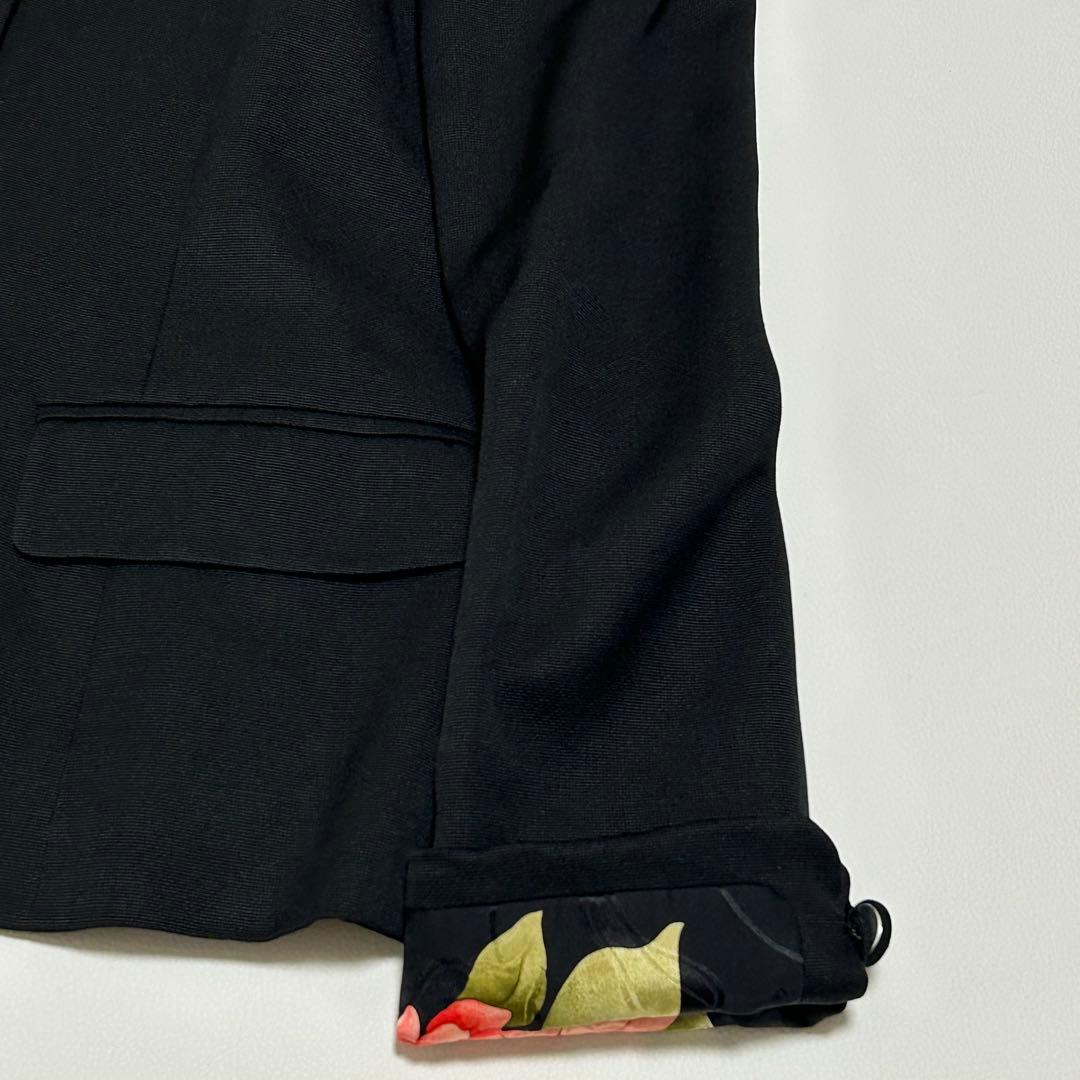 美品 レオナール セットアップ ウール シルク混 花柄 ジャケット スカート