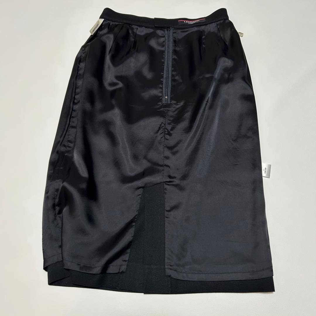 美品 レオナール セットアップ ウール シルク混 花柄 ジャケット スカート