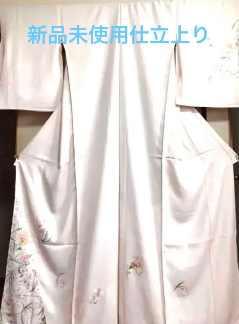 No.45総刺繍訪問着 [蘇州刺繍正絹] 新品未使用仕立上がり