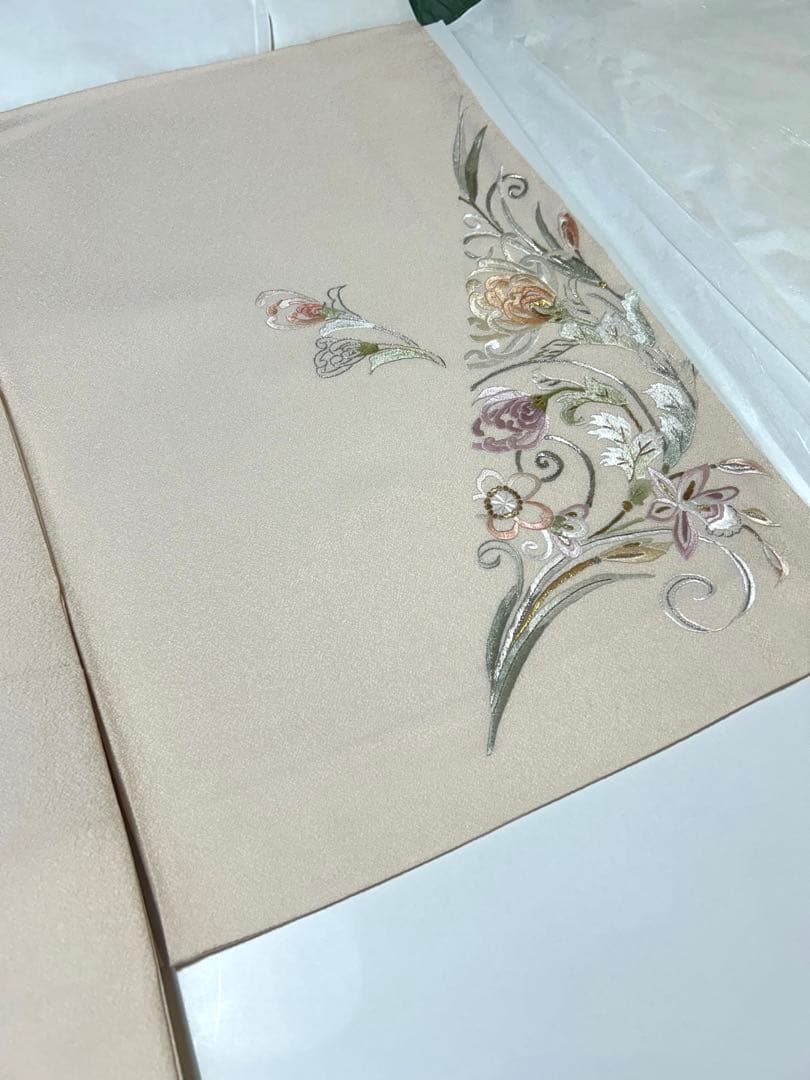 No.45総刺繍訪問着 [蘇州刺繍正絹] 新品未使用仕立上がり