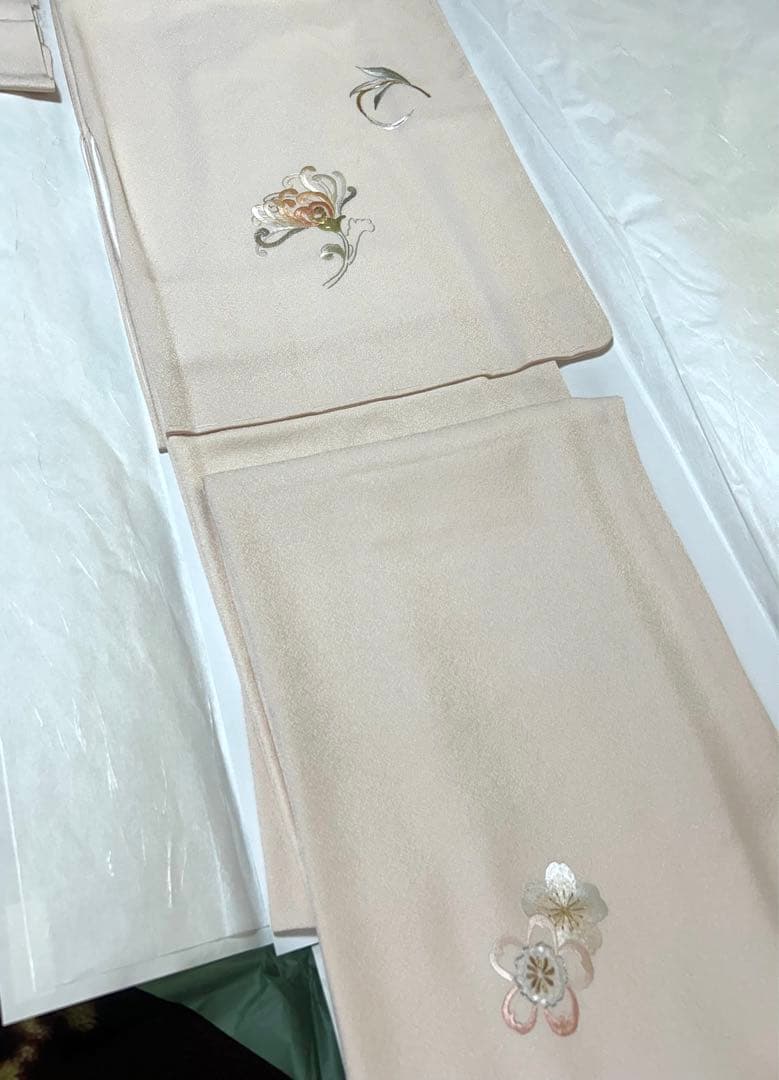 No.45総刺繍訪問着 [蘇州刺繍正絹] 新品未使用仕立上がり